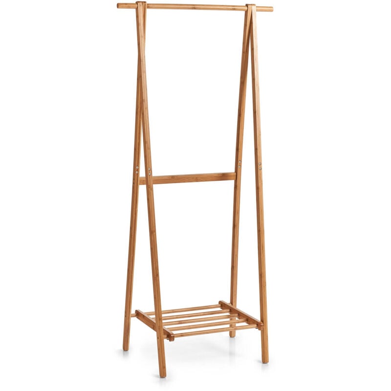 Portant à vêtements en bambou, hauteur 159 cm
