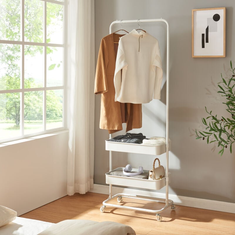 Portant à vêtements Kumad 175 x 58 x 36 cm blanc [en.casa]