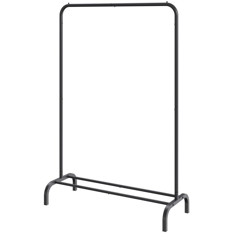 Portant à vêtements robuste Mophorn porte-vêtements avec tige de suspension et espace de rangement inférieur, idéal pour la chambre et la chambre