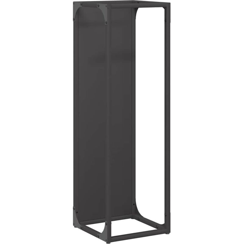 Portant de bois chauffage noir 25x25x80 cm - Vidaxl