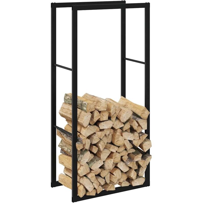 vidaXL Brennholzregal Schwarz 55x30x116 cm Stahl