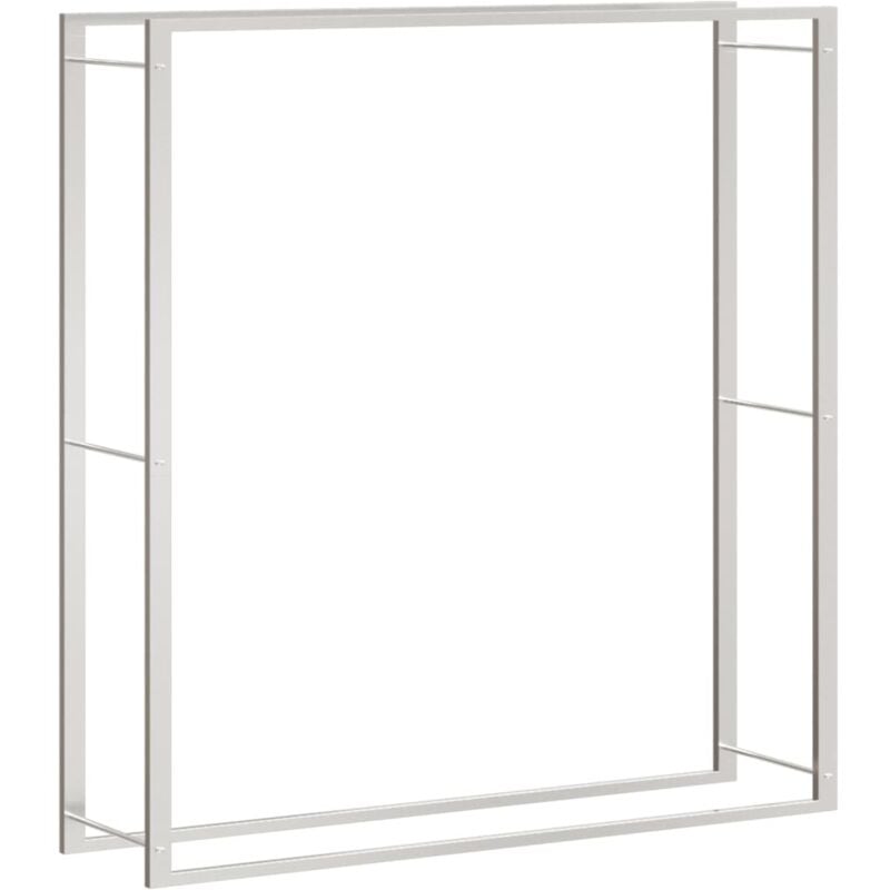 Vidaxl - Portant de bois de chauffage 110x28x116 cm acier inoxydable