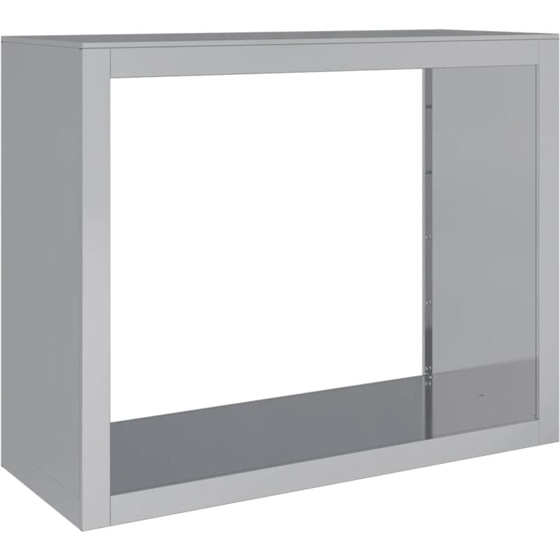 Portant de bois de chauffage 100x40x80 cm acier galvanisé - Vidaxl