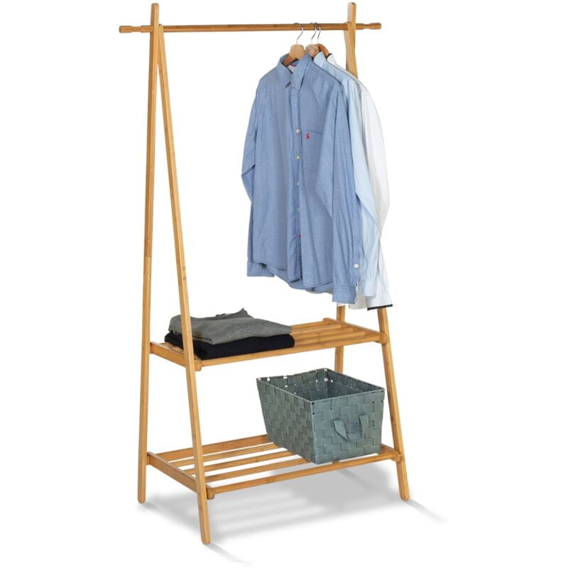 Idmarket - Portant d'entrée bambou rita 2 étagères