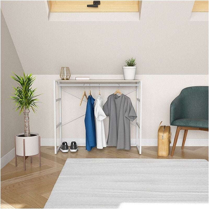 Portant vêtements sous combles penderie L100 x H85 cm