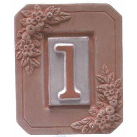 PORTANUMERO IN TERRACOTTA 1 POSTO 13X16 CM- 5,0 pz