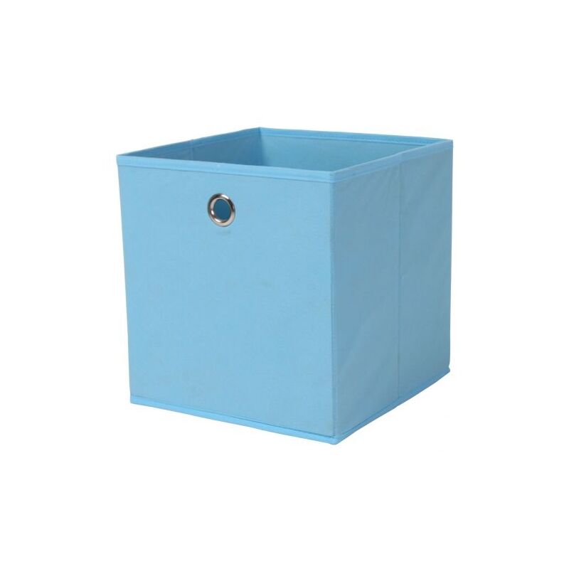 Portaoggetti cubo 27X27XH28 cm azzurro