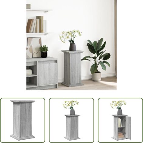 Portaoggetti -  Espositore con Portaoggetti Grigio Sonoma 31x30x60cm Truciolato