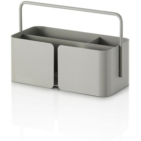 Portaoggetti GULP grigio verdastro in metallo 26.4 cm.