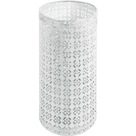 PORTAOMBRELLI FERRO BATTUTO BIANCO 26X26X50