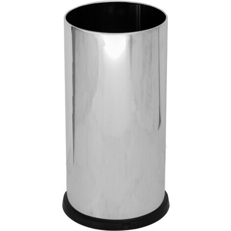 Portaombrelli in Acciaio Inox Ø24xh49 cm Con Vaschetta Raccogli Goccia Lucido