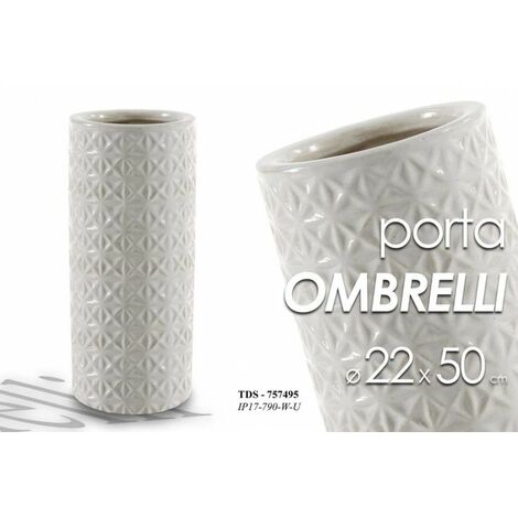 Set2 Portaombrello Urban Chic tondo bianco-marrone BIZZOTTO