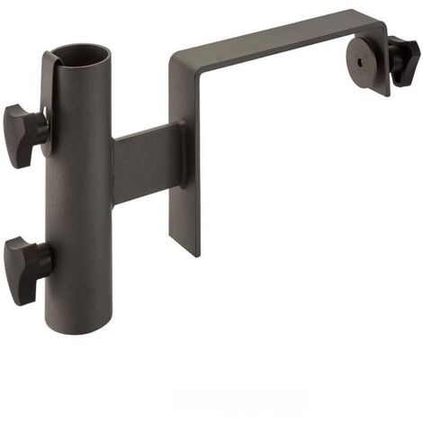 Portaombrellone da giardino con montaggio regolabile 98-183 mm - Nero PLATINO Homms