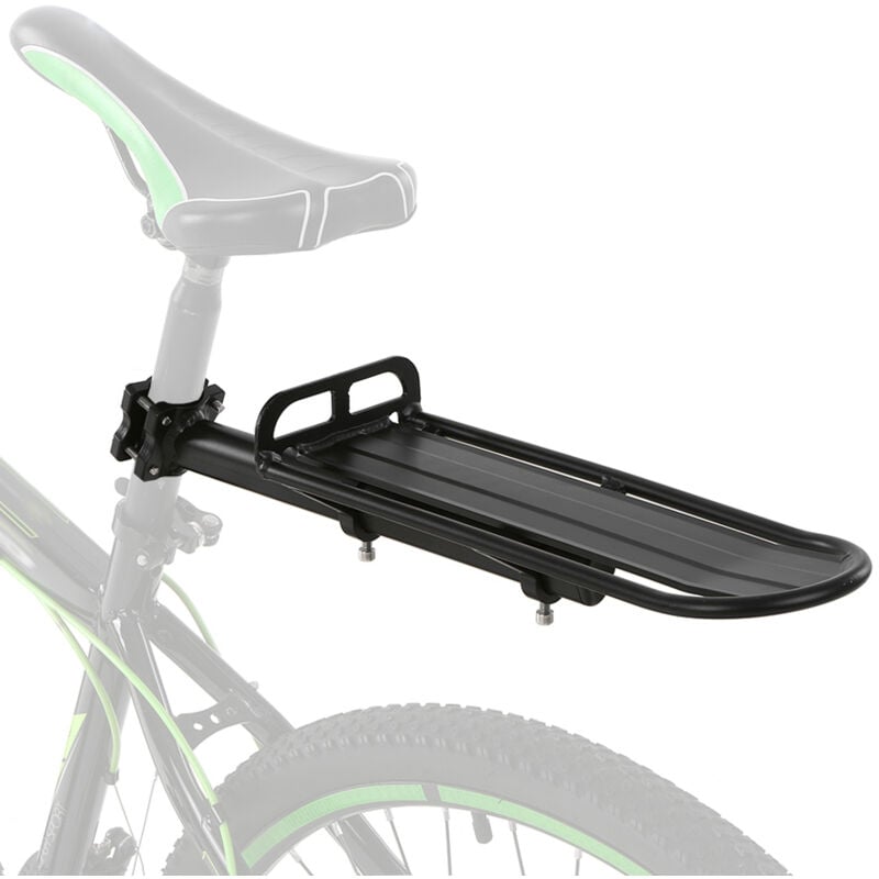 Image of Decdeal - Portapacchi posteriore per mountain bike, portapacchi posteriore pieghevole per bici da strada, portapacchi posteriore piatto, nero
