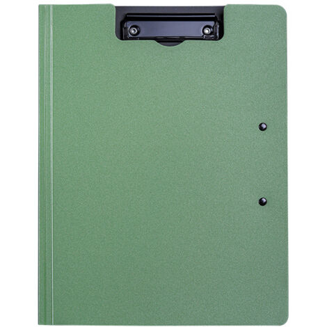 Portapapeles A4, pizarra para escribir, clip para notas, pizarra doble, clip para papel, organizador de exámenes, material escolar, papelería de oficina, 1 unidad (verde oscuro)