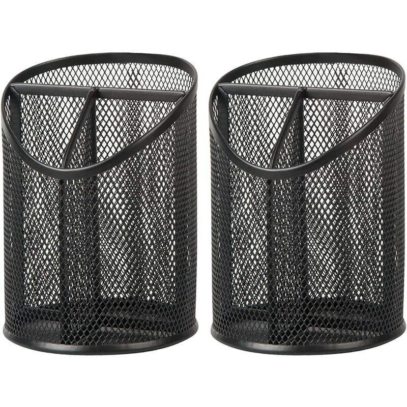 Portapenne a 3 scomparti per scrivania Portapenne