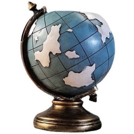 Portapenne a forma di globo in stile vintage, decorazione retrò per bambini, casa, ufficio, scuola, regalo per uomo