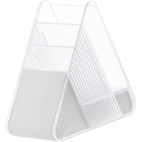 Portapenne angolato, organizer da scrivania multifunzionale salvaspazio dal design triangolare, ideale per cancelleria, cosmetici, ufficio, casa e sala studio.
