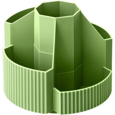 Portapenne girevole a 360 gradi, 2 pezzi - Organizer da scrivania - Portapenne - 5 scomparti - Organizer per articoli artistici e trucchi
