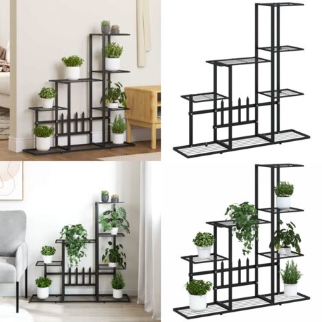 Portapiante 94,5x25x88 cm Nero in Metallo - Piedistallo per piante - Supporto per piante