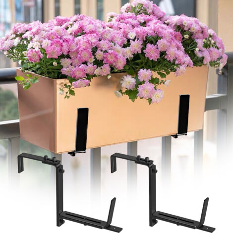 Supporti Rialzati Per Vasi Da 40 Cm - Confezione Da 6 Pezzi Neri, Antimarciume Per Pavimenti E Terrazzi