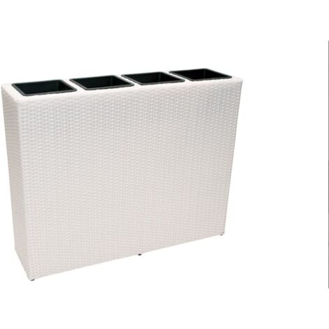 Portapiante Wicker bianco