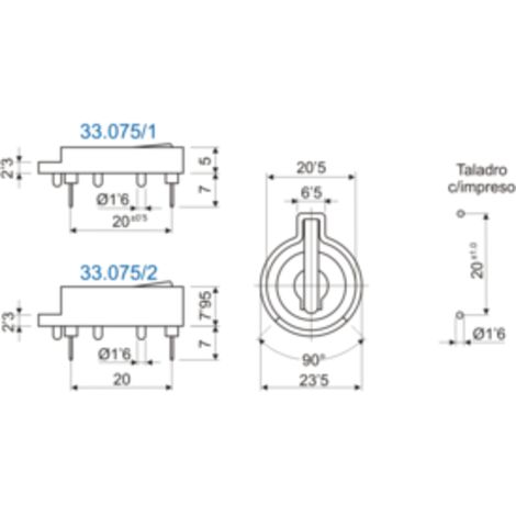 Portapila Boton Horizontal CR2013 CR2025 CR2032