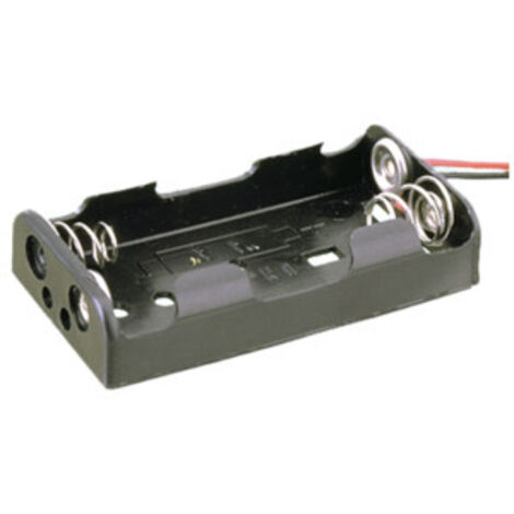Portapilas AA R06x2 Con Cables  2 Pilas AA En Plano