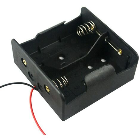 Portapilas para 2 pilas D LR20 R20  Negro