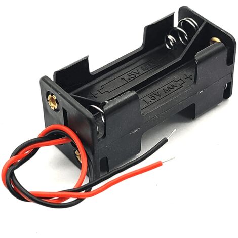 Portapilas para 4 pilas LR3 AAA con cable  Negro