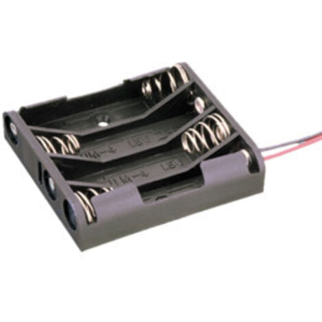 Portapilas R03  4 Pilas AAA En Plano Con Cables