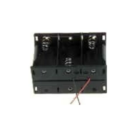 Portapilas en caja para 2 pilas LR6 AA 1.5V con interruptor - Cablematic