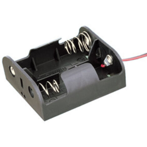 Portapilas R14 X2 Con Cables 2 Pilas R14
