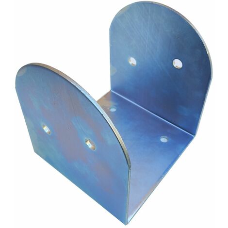 Portapilastro a u in ferro zincato mm 161 x 161 x h 180 con spessore mm 4
