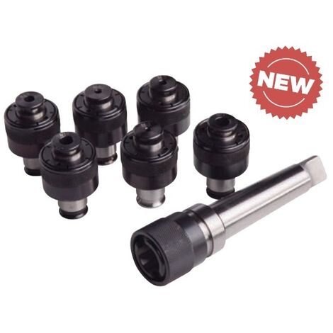 Portapinzas para roscar con juego de 6 pinzas de cambio rápido.MT 4 M8 - M20 OPTIMUM