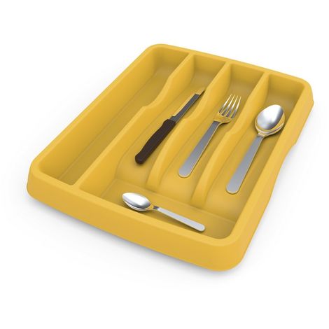 PORTAPOSATE DA CASSETTO MODERNO PORTA POSATE CUCINA 7 SCOMPARTI COLOR  43*44*5cm