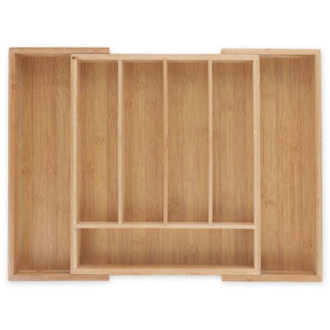 Portaposate In Bamb&ugrave; S&igrave;Chef - 6 Scomparti, 43.2x30.5x5cm, Naturale