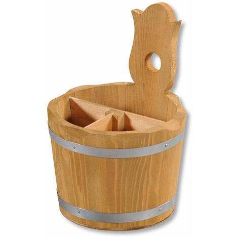 Portaposate in legno H= 20 D = 14 cm, marrone