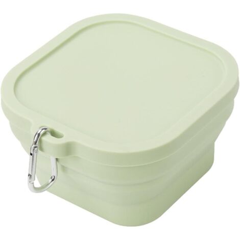 Portapranzo pieghevole regolabile in silicone, ideale per zaini, portafogli, borse per il pranzo e congelatori. Materiali sicuri e durevoli. Comodo contenitore per alimenti da viaggio.