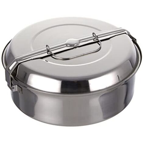 Portapranzo Rotondo in Acciaio Inox 20 cm con 2 Piatti 5011