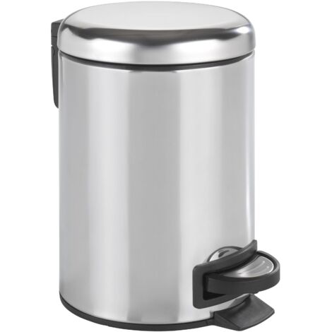 Portarifiuti a pedale Leman acciaio inox lucido WENKO