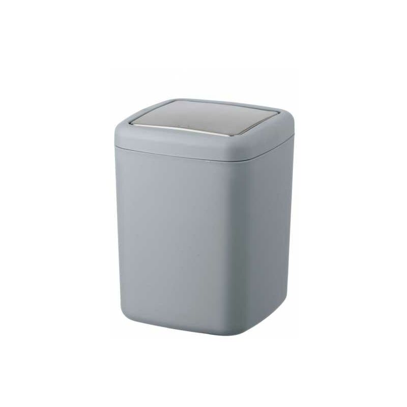 Mini Pattumiera per Bagno Barcelona, con Coperchio Basculante, Capacità 3L, Plastica Indistruttibile Senza bpa, 15x20x15 cm, Grigio - Wenko