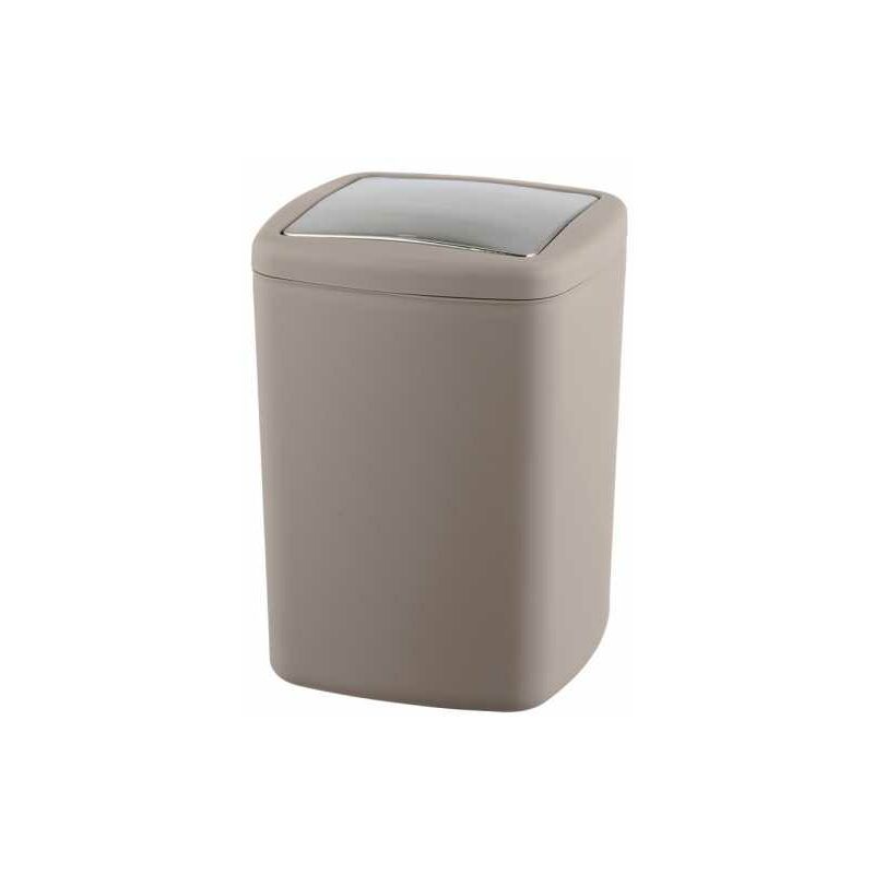 Wenko - Piccolo Cestino da Bagno Barcelona, Cestino con Coperchio Basculante, Capacità 8.5L, Plastica Indistruttibile senza bpa, 20,5x28,5x20,5 cm,