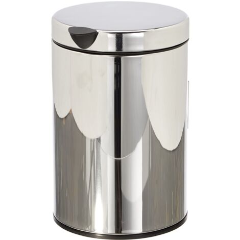 Portarifiuti sospeso, con coperchio, 3 l acciaio inox EMCO