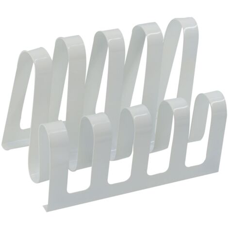Portariviste metallo bianco 4 posti cm 31x19h22