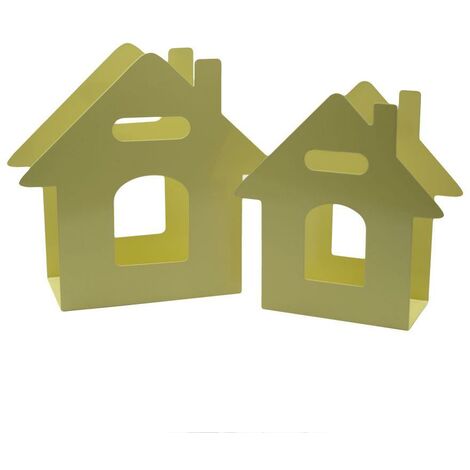 Portariviste metallo casetta 1-2 crema cm29x12h29