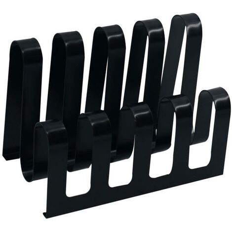 Portariviste metallo nero 4 posti cm 31x19h22