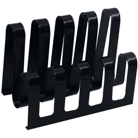 Portariviste metallo nero 4 posti cm 31x19h22