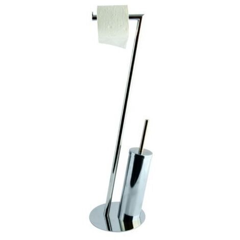 Portarollos escobillero  Combinado Cromo Gris MSV