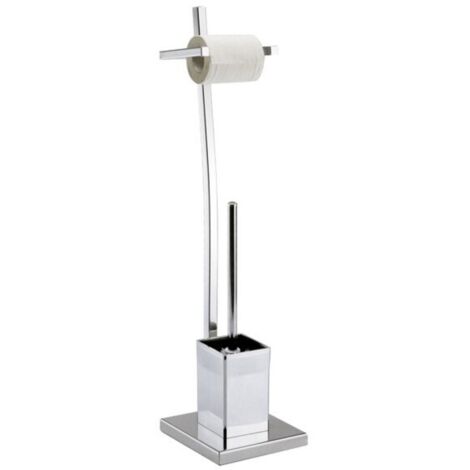 Portarollos escobillero  Pili Gris Cromado Combinado MSV